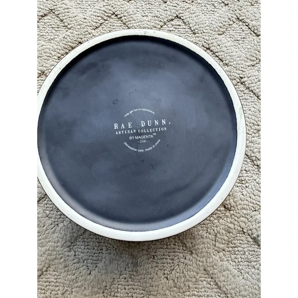 Rae Dunn - Halloween Pet Bowl - BLACK & ORANGE